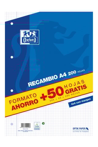 Navulling Ruitjespapier - 250 Vellen - Wit