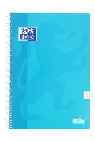 5 Spiraalschriften met Ruitjespapier - 180 Pagina's - zeegroen en paars