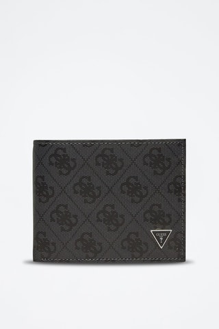 Portefeuille en cuir Milano - Noir et gris foncé