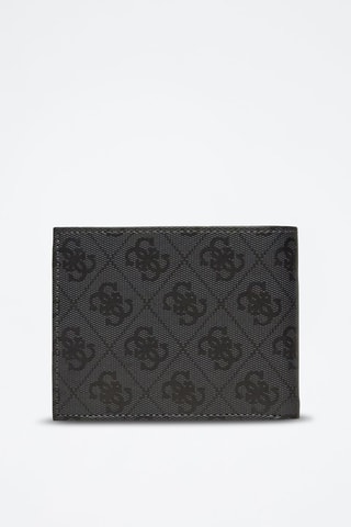 Portefeuille en cuir Milano - Noir et gris foncé