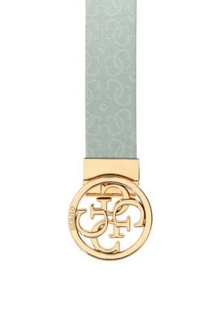 Ceinture réversible Stacey - Vert d’eau et marron clair