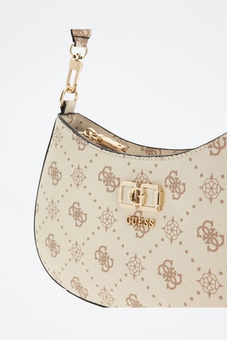 Sac porté épaule Emelie - Ecru et marron clair