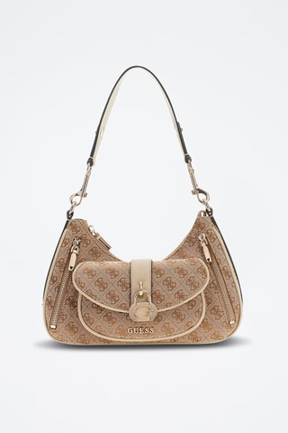 Sac porté épaule Jessa - Marron clair et taupe