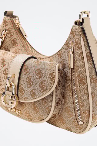 Sac porté épaule Jessa - Marron clair et taupe