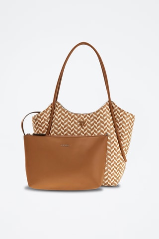 Cabas et pochette Tessi - Camel