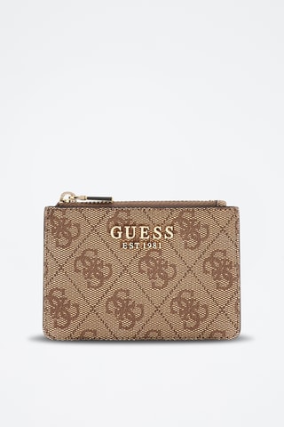 Porte-cartes Laurel - Marron clair et doré