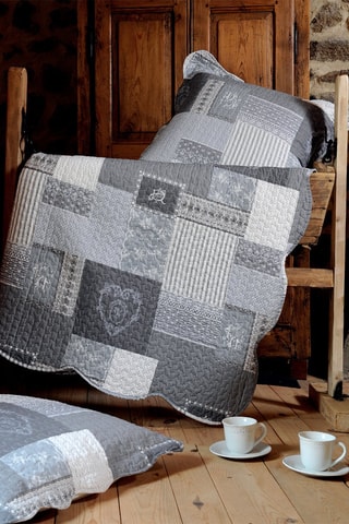 Ensemble couvre-lit Arkansas - Gris et blanc