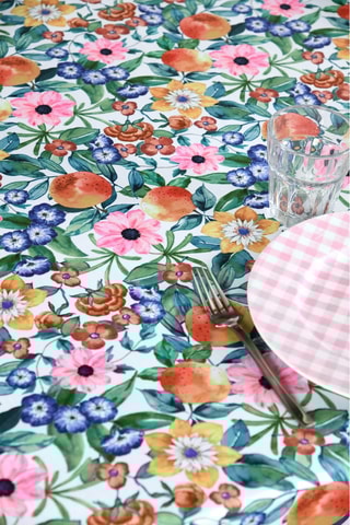 Nappe rectangulaire Verger - Multicolore - 140 x 240 cm