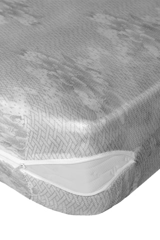 Protège-matelas Sieste - Blanc et gris