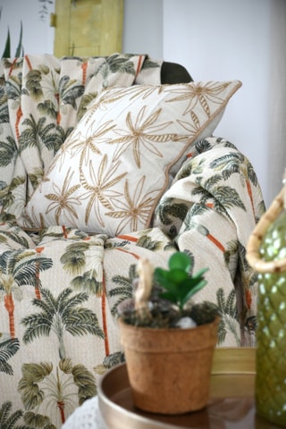 Coussin Casablanca - Blanc et doré