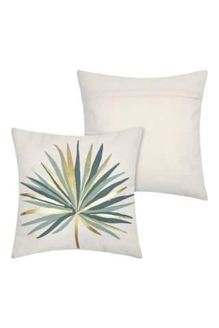 Coussin Casablanca - blanc et vert - 40 x 40 cm