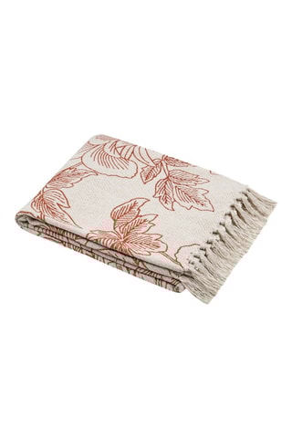 Plaid Galicia - Orange et écru - 125 x 150 cm