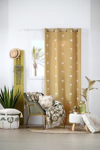 Plaid Casablanca - Ecru et vert - 125 x 150 cm