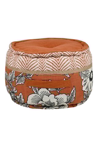 Pouf Galicia - Orange - Revêtement en coton et jute