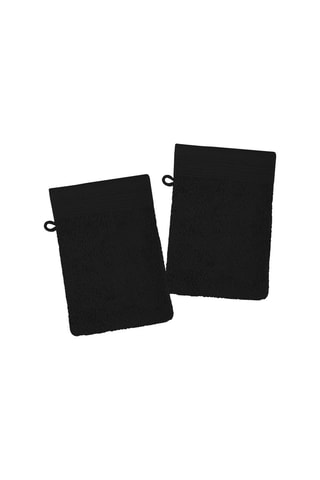 2 gants de toilette Lyla - Noir