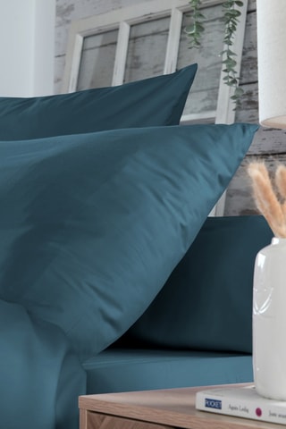 Drap-housse Elysée - Bleu pétrole