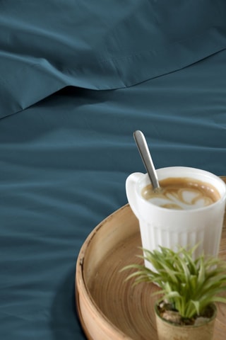 Drap-housse Elysée - Bleu pétrole