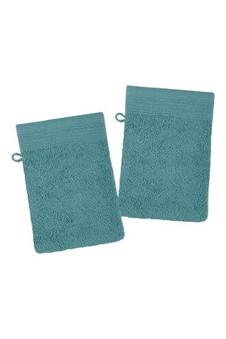 2 gants de toilette Lyla - Lagon