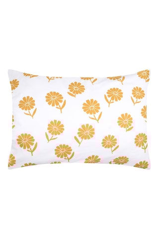 Taie d'oreiller en coton Blandine - 78 fils/cm² - Moutarde