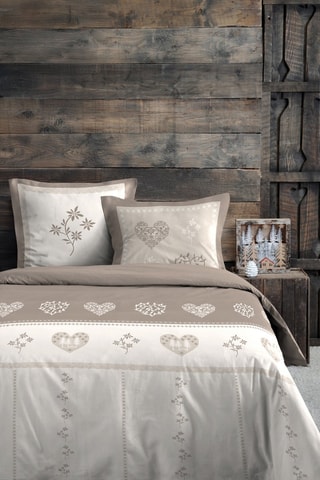 Parure de couette - Gris et blanc