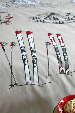 Parure de couette  - Gris et rouge