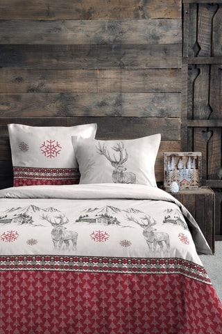 Parure de couette - Blanc et rouge