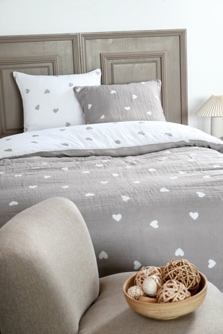 Parure de couette réversible Charmy - Taupe