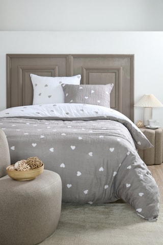 Parure de couette réversible Charmy - Taupe