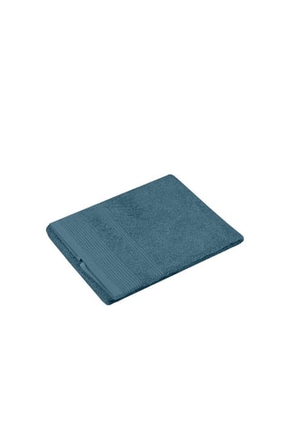 Serviette de toilette Lyla - Bleu pétrole - 50 x 90 cm