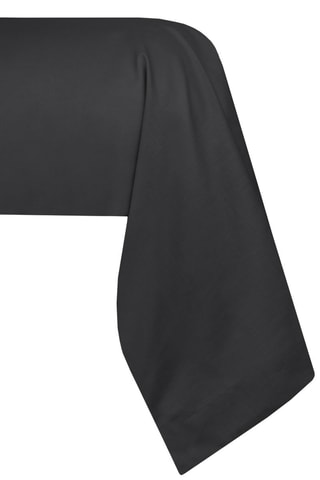 Taie de traversin en coton 78 fils/cm² Elysée - Anthracite 