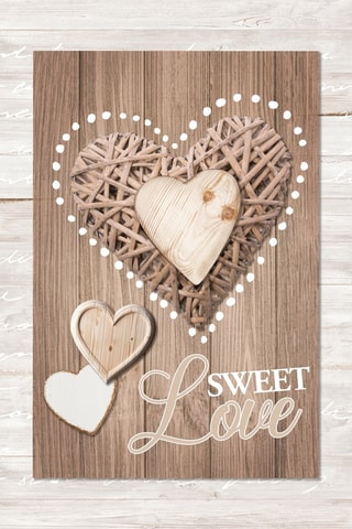 3 torchons Heartlove - Naturel