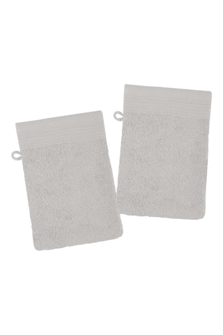2 gants de toilette Lyla - Gris