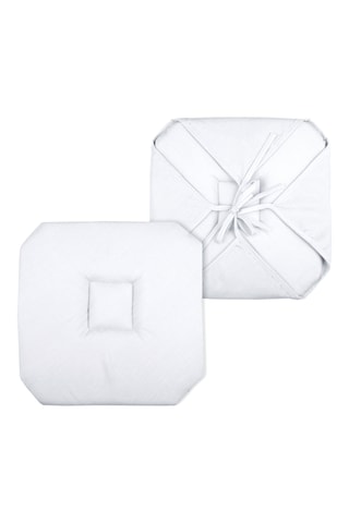 Galette de chaise Bea - Blanc - 40 x 40 cm