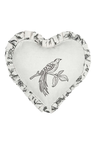 Coussin Clarine - Écru et  gris - 30 x 30 cm