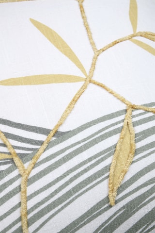 Coussin Yuki - Gris et moutarde - 40 x 40 cm