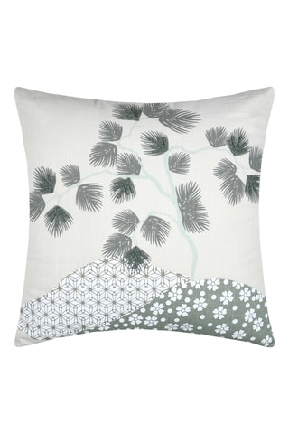 Coussin Yuki - Blanc et gris - 45 x 45 cm