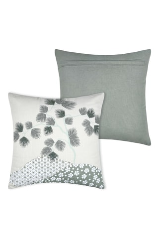 Coussin Yuki - Blanc et gris - 45 x 45 cm