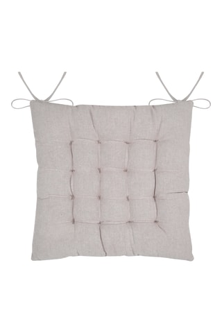 Galette de chaise réversible Tilda - Gris- 38 x 38 cm