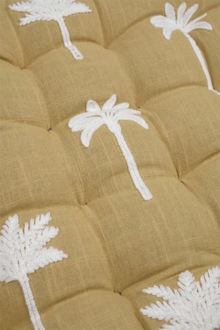 Galette de chaise réversible Casablanca - Moutarde - 38 x 38 cm