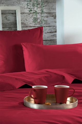 Drap plat Elysée - Rouge