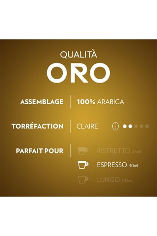 Café Oro 100% Arabica, Classico, Ristretto, Lungo - 80 capsules