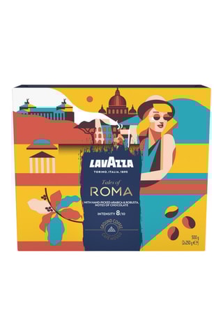 10 x 2 cafés moulus lavazza tales of italy roma - Intense et gourmand, chocolat noir et noisettes - 250 g