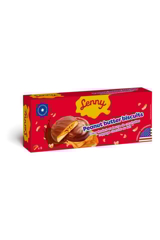 6 x Biscuit au beurre de cacahuètes nappé de chocolat au lait - 8 biscuits