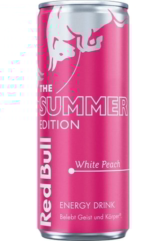 12 x Boisson énergisante The Summer Edition Redbull - Pêche blanche - 250 ml