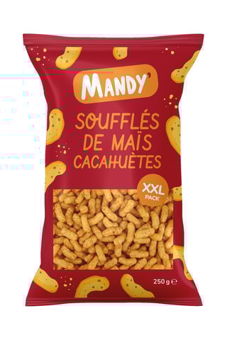 6 x Soufflés de maïs cacahuètes XXL Mandy - 250 g