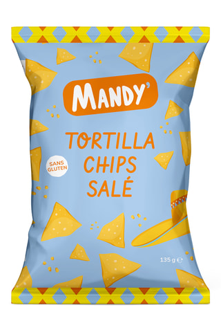 6 x Tortilla chips bio salées Mandy - 135 g