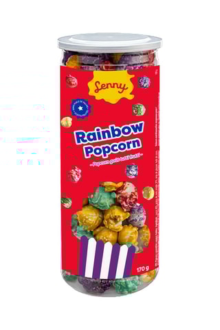 6 x Popcorn rainbow lenny - Myrtille, banane, cerise, bubble-gum - 12 x 170 g