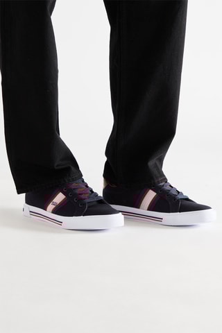 Baskets - Gris foncé chiné et bleu marine