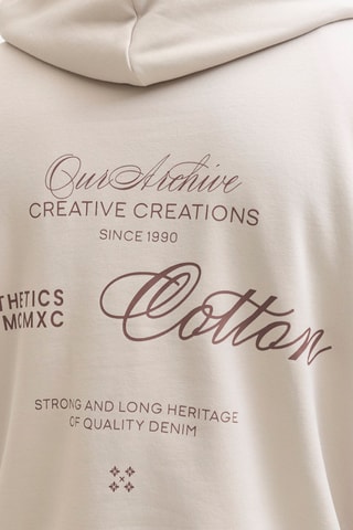 Sweat loose en coton biologique - Beige