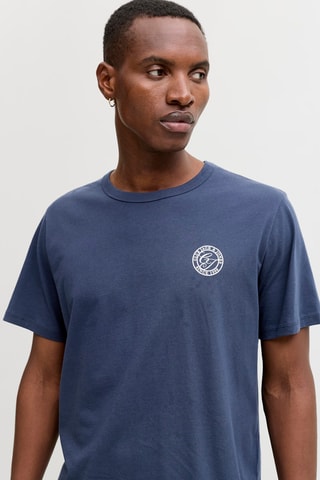 T-shirt relaxed en coton biologique - Bleu marine